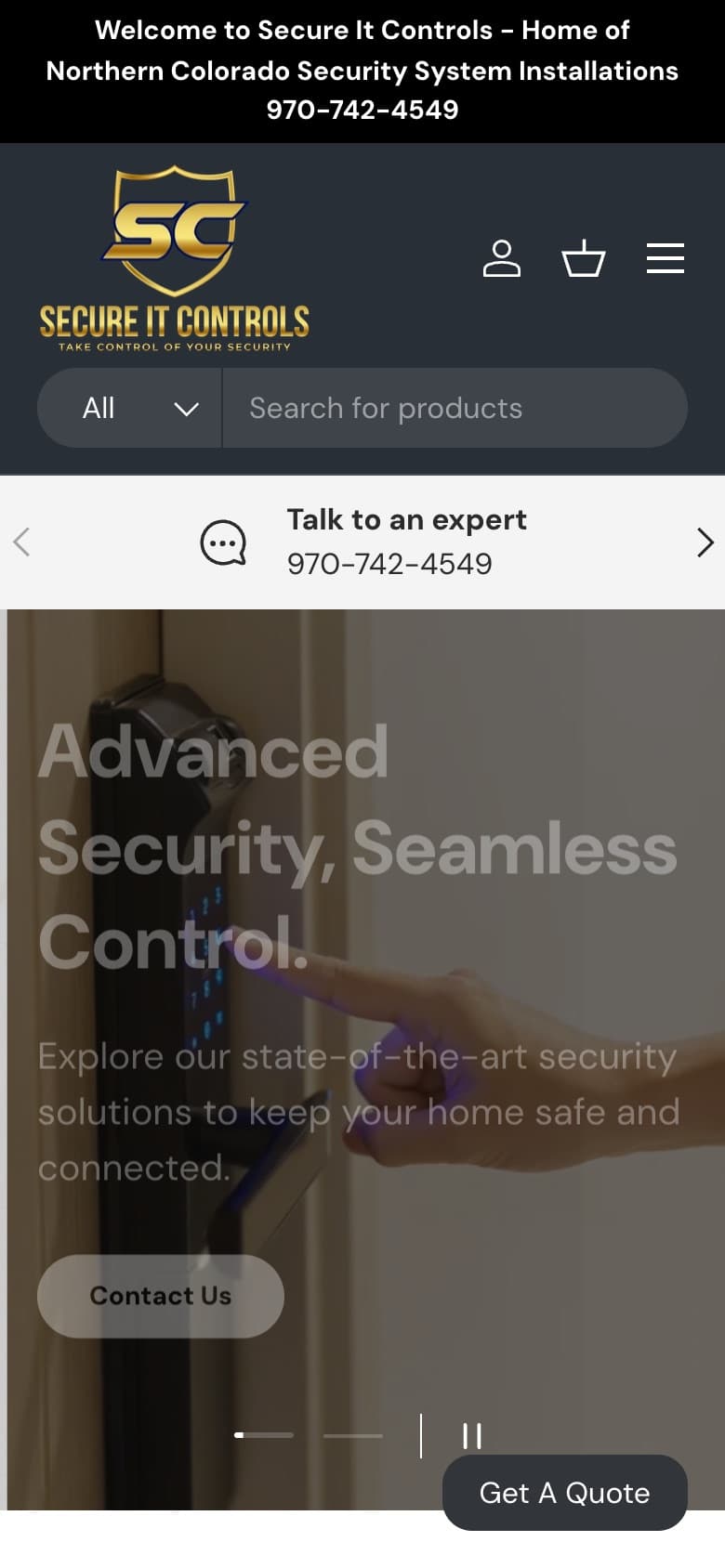 Secure It Controls on mobile