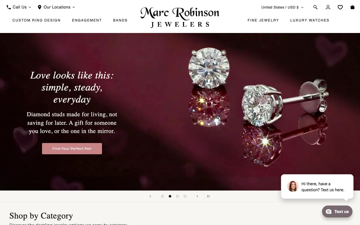 Marc Robinson Jewelers, designed and built by Iroko Digital